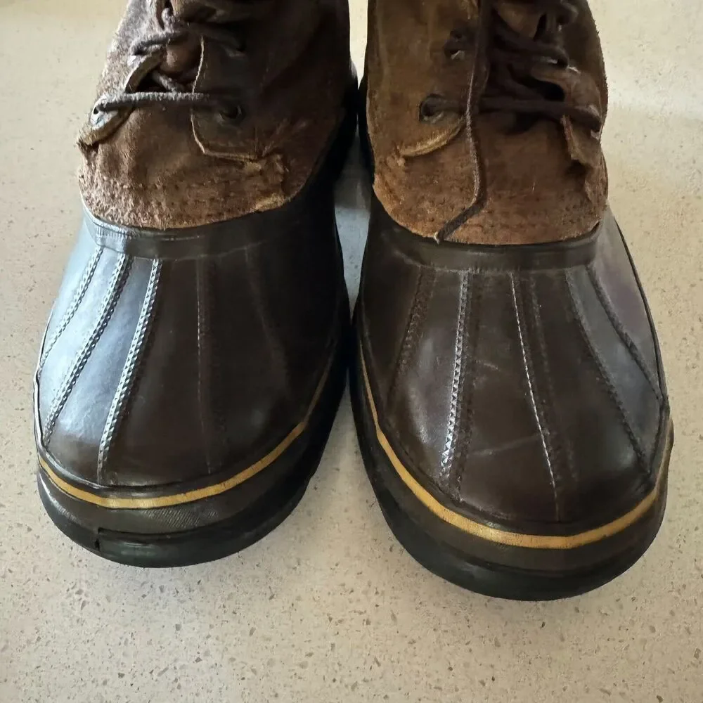 SOREL Mavericks‎ WINTER BOOTS Mens 7 Felt Lined LEATHER & RUBBER Snow CANADA